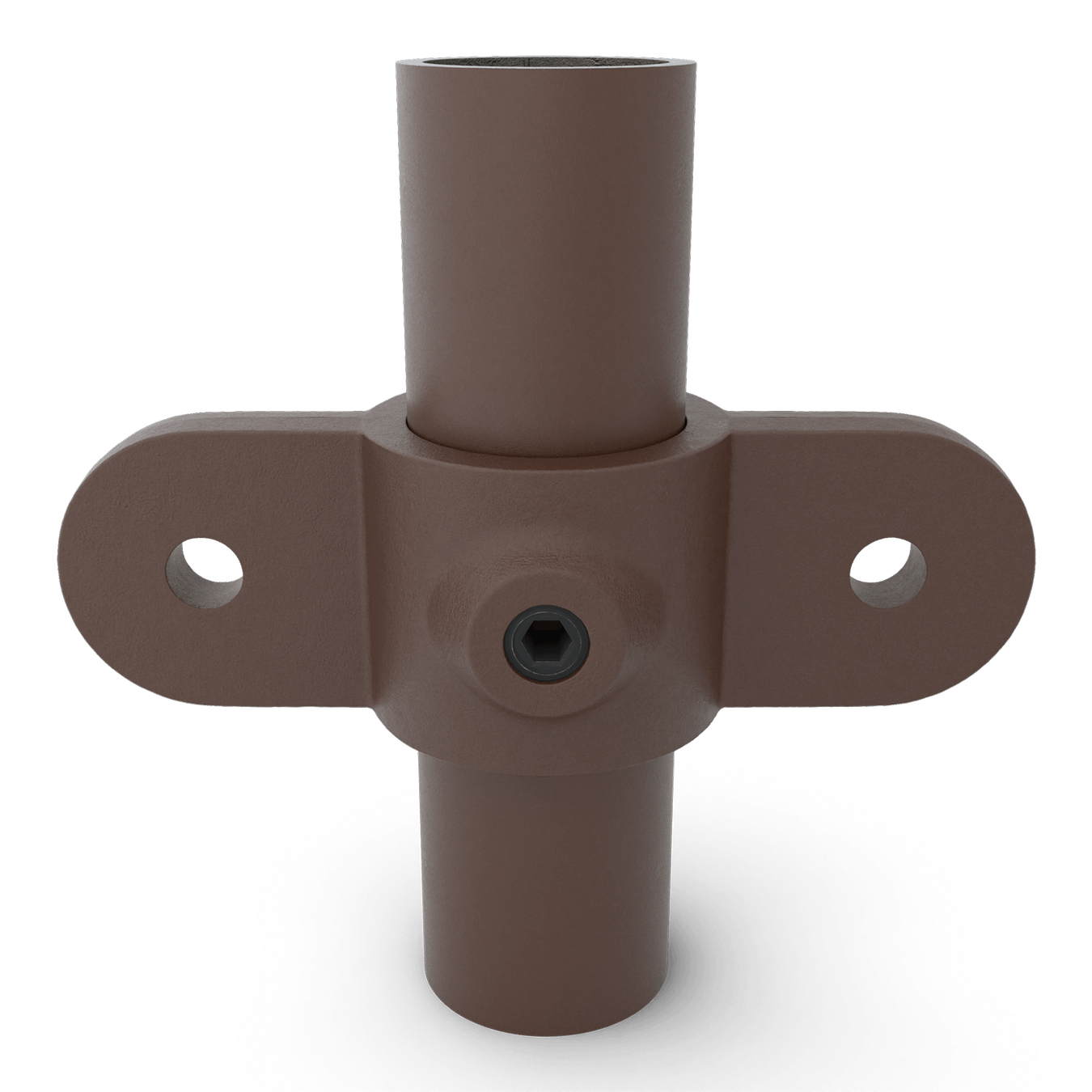 Buiskoppeling Dubbel oogdeel in 1 lijn - vintage bruin-C / 33,7 mm